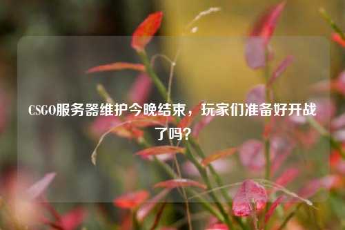 CSGO服務(wù)器維護(hù)今晚結(jié)束，玩家們準(zhǔn)備好開戰(zhàn)了嗎？