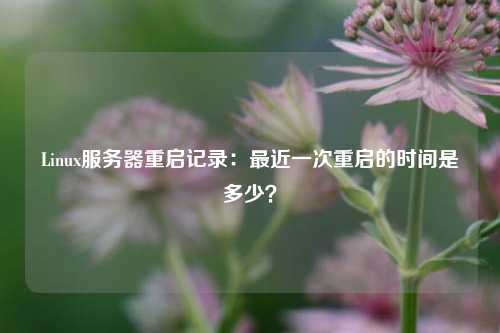 Linux服務(wù)器重啟記錄：最近一次重啟的時間是多少？