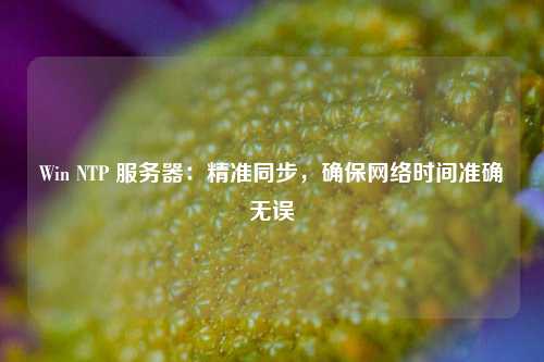 Win NTP 服務(wù)器：精準(zhǔn)同步，確保網(wǎng)絡(luò)時(shí)間準(zhǔn)確無誤