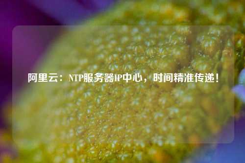阿里云：NTP服務(wù)器IP中心，時間精準(zhǔn)傳遞！