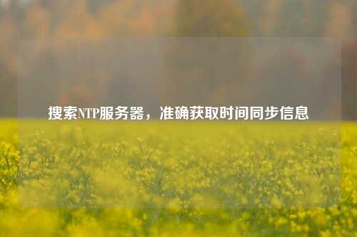搜索NTP服務(wù)器，準(zhǔn)確獲取時間同步信息
