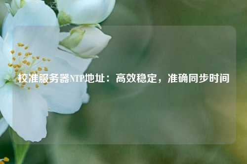 校準服務(wù)器NTP地址：高效穩(wěn)定，準確同步時間