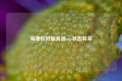 ?？敌r(shí)服務(wù)器ntp狀態(tài)異常